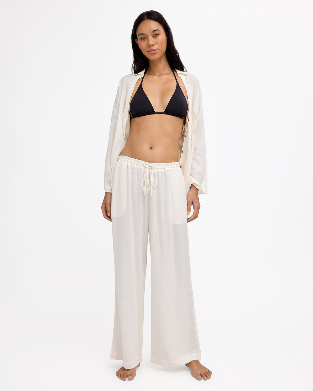 Womens Calais Drawstring Elastic Waist Pants
