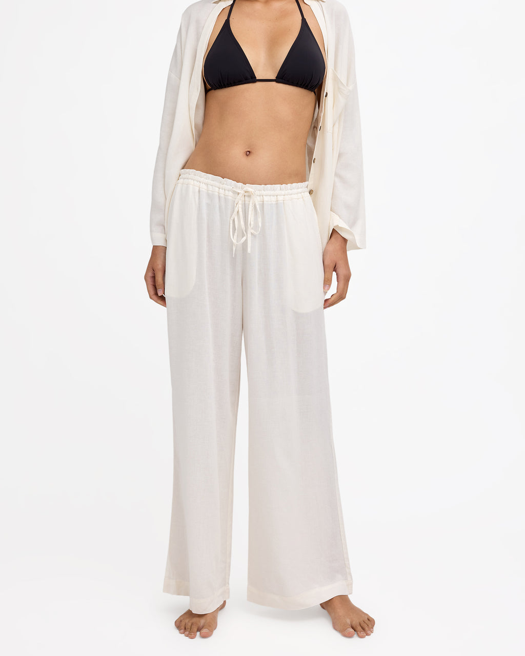 Womens Calais Drawstring Elastic Waist Pants
