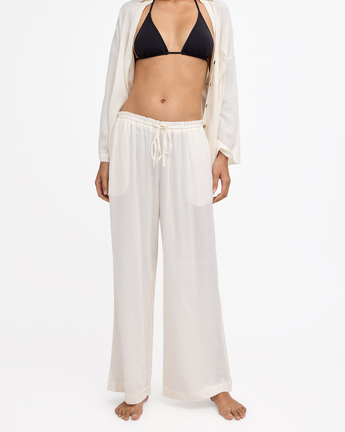 Womens Calais Drawstring Elastic Waist Pants