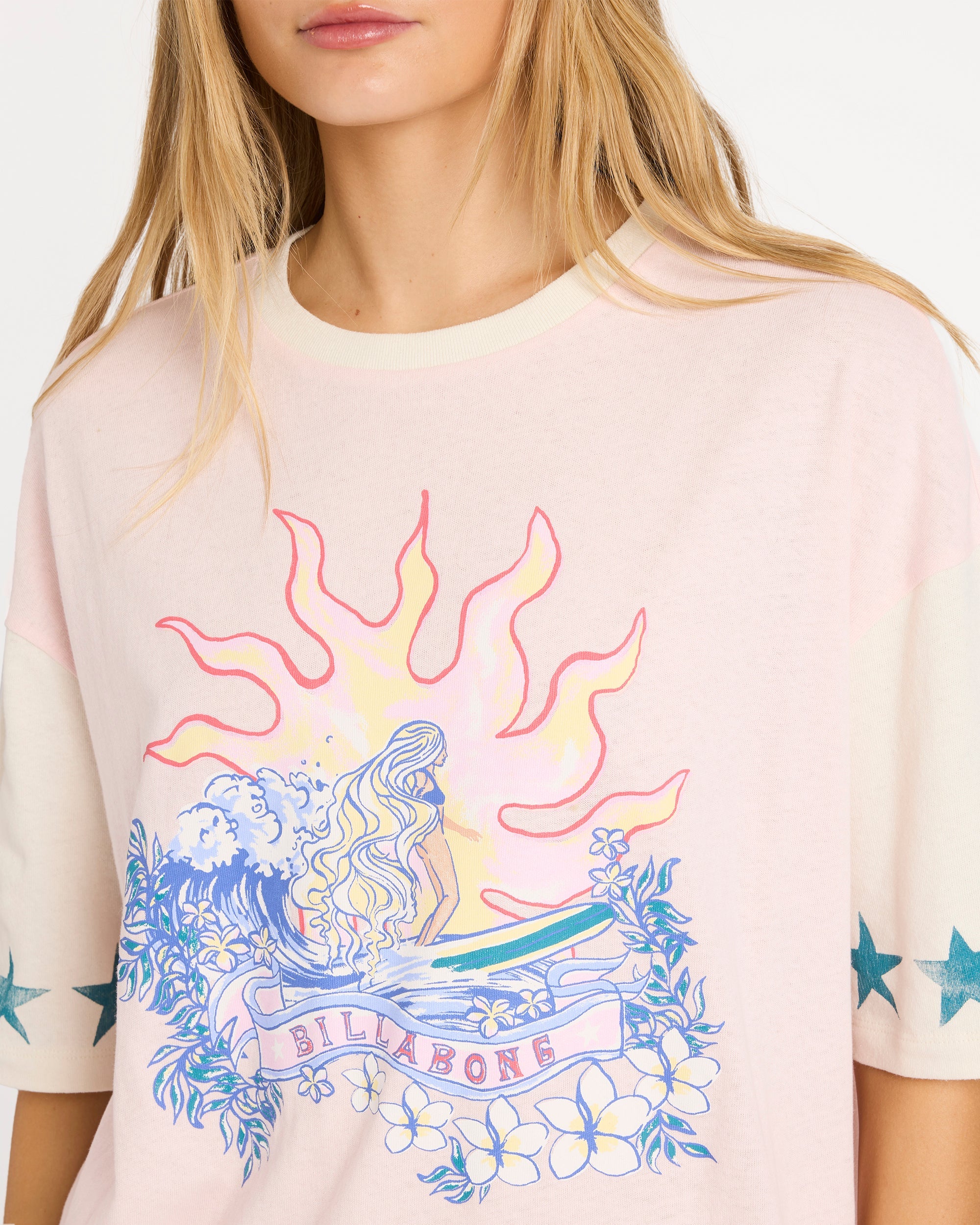 Womens Tropics Co Ringer T-Shirt