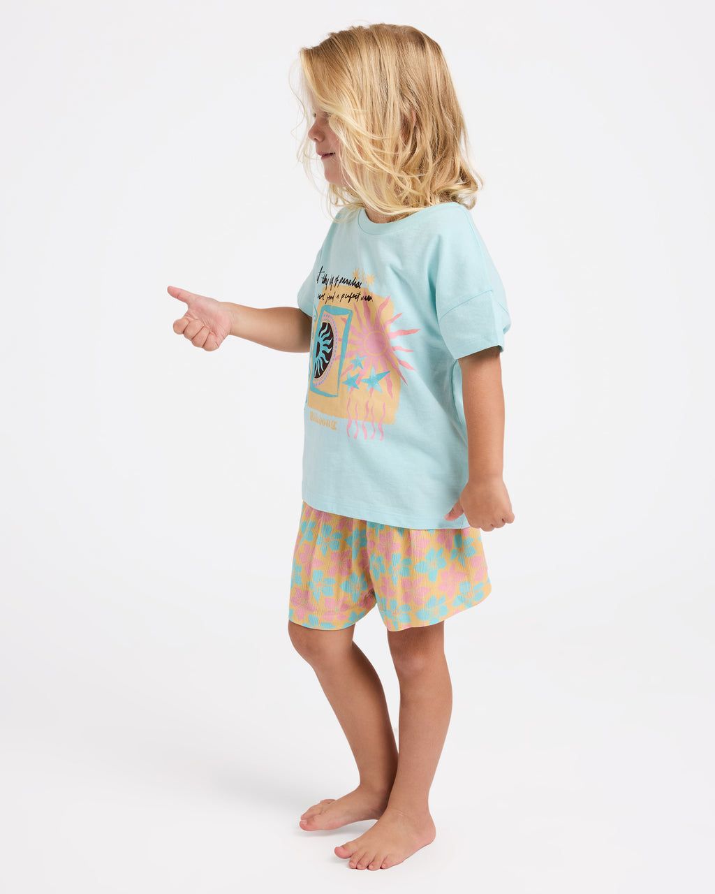Girls 2-7 Sun Petals Elastic Waist Shorts