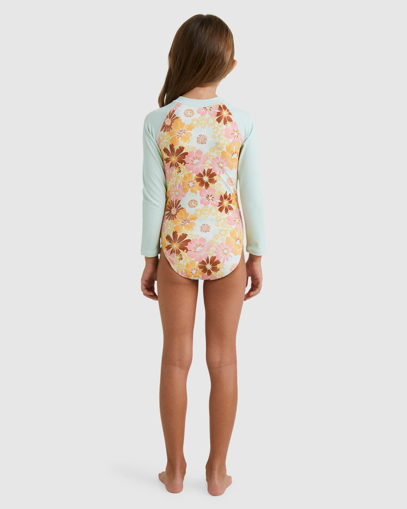 Girls 0-5 Flower Power One Piece Rash Vest