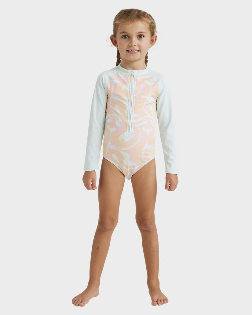 Girls 0-5 In The Groove Long Sleeve Rash Vest