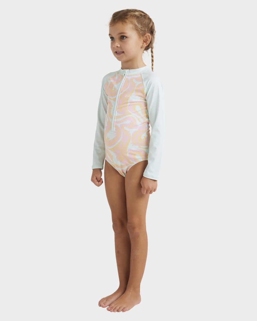 Girls 0-5 In The Groove Long Sleeve Rash Vest