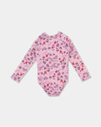 Girls 0-5 Hula Haze One Piece Shortie Long Sleeve Rash Vest