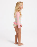 Girls 2-7 Sun Petals Long Sleeve One Piece Swimsuit