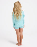 Girls 2-7 Little Lillies Long Sleeve Rash Vest Set