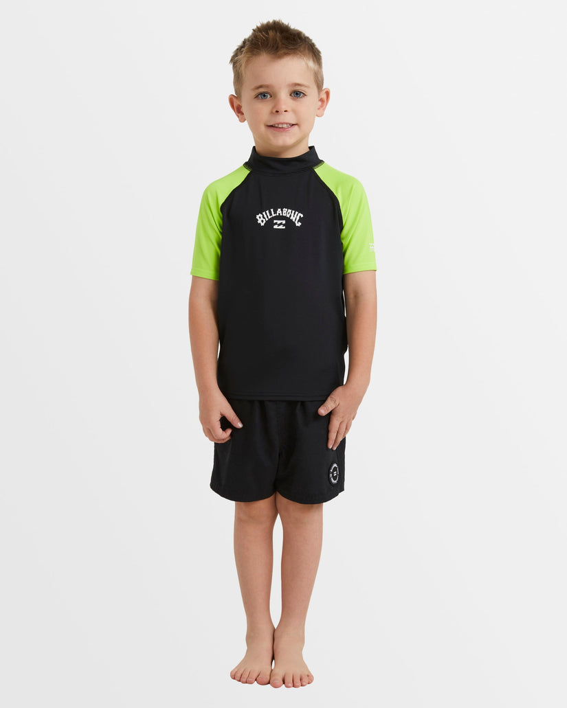 Boys 2-7 All Day Arch Short Sleeve Rash Vest