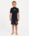 Boys 2-7 Groms All Day Arch Rf Short Sleeve Rash Vest