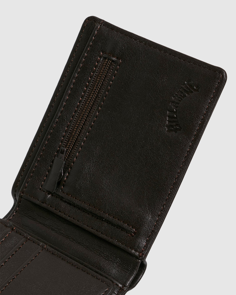 Mens Classic Flip Leather Wallet