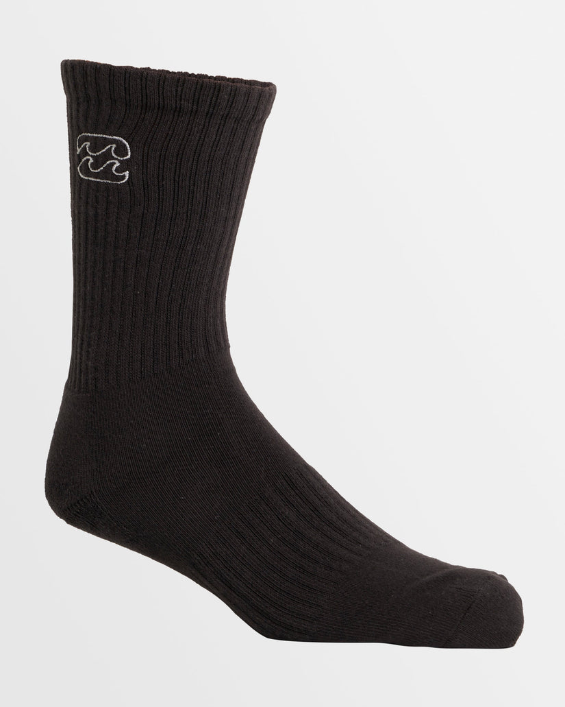 Mens Wave Wash 3 Pack Crew Socks