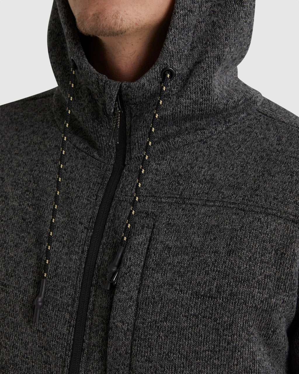 MENS BOUNDARY SHERPA ZIP UP HOODIE