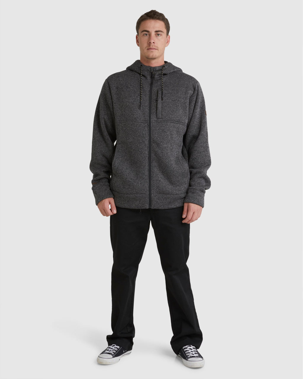 MENS BOUNDARY SHERPA ZIP UP HOODIE