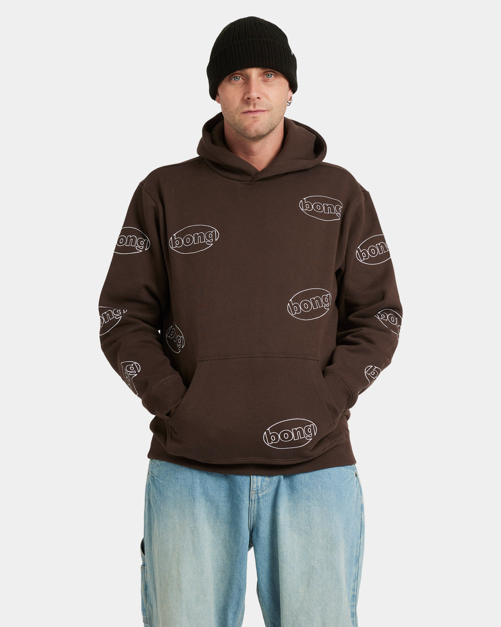 Mens Bong All Over Pop Pullover Hoodie