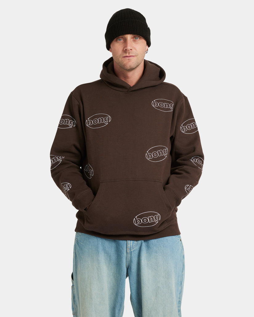 Mens Bong All Over Pop Pullover Hoodie