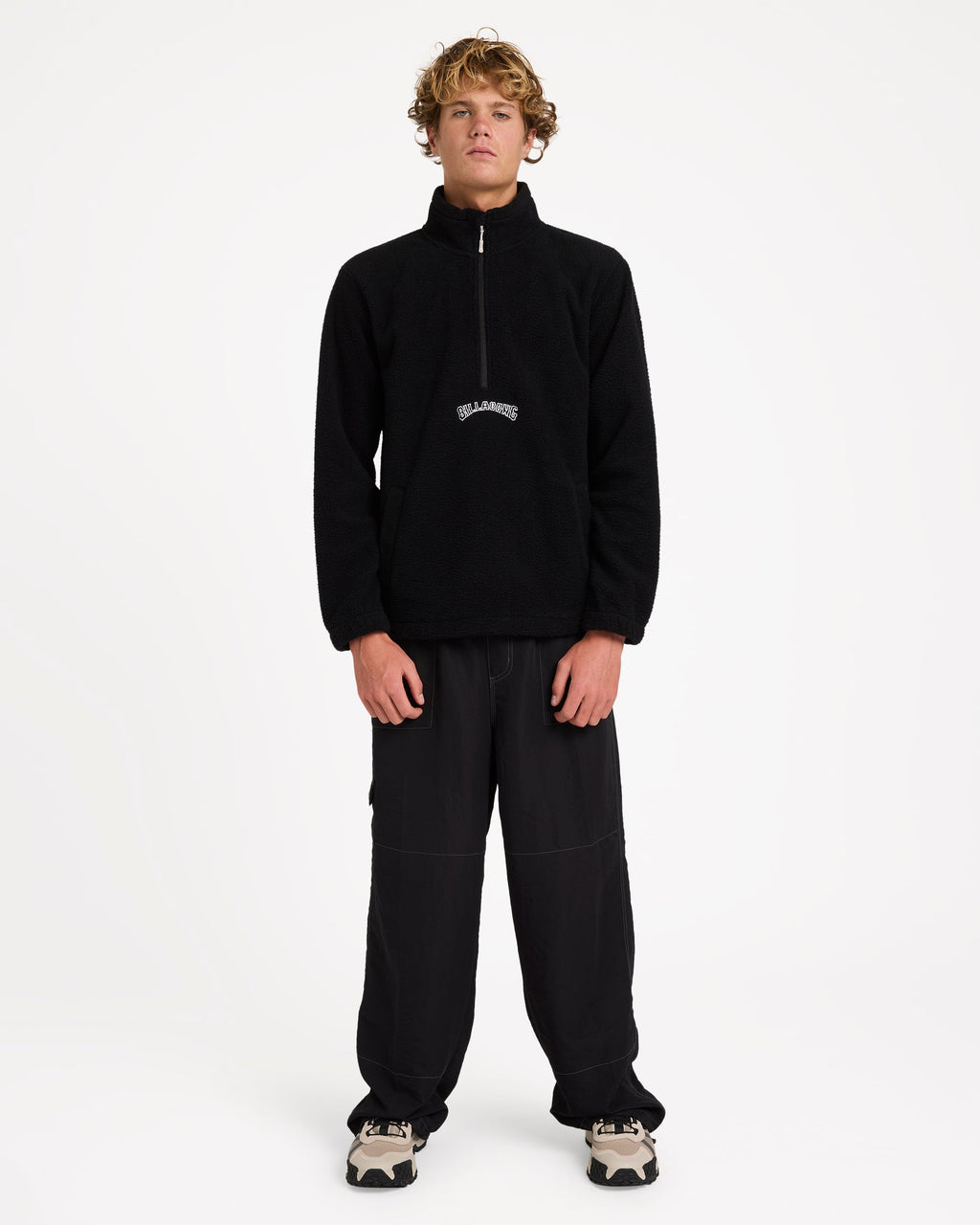 Mens Boundary Mockneck Fleece Jumper