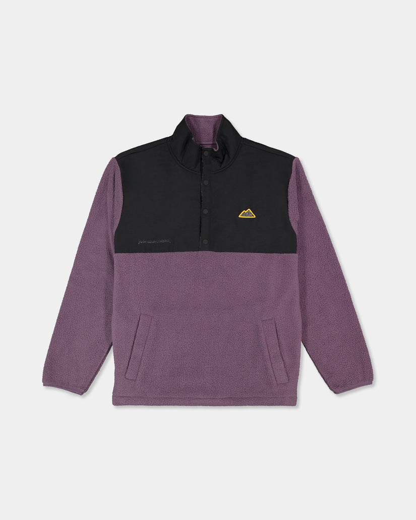Mens Boundary Mock Snap Fleece Jumper