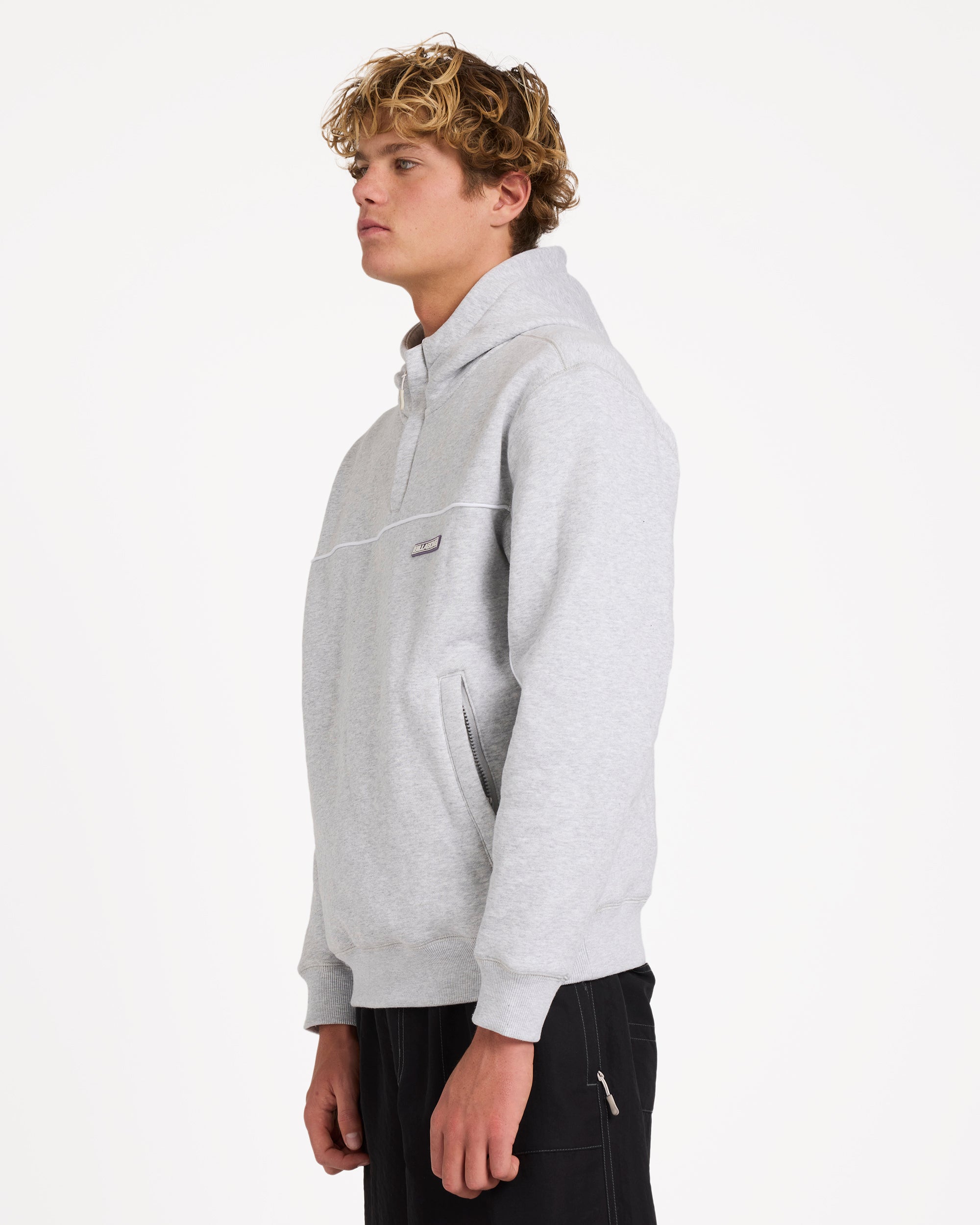 Mens Adiv Mock Pullover Hoodie