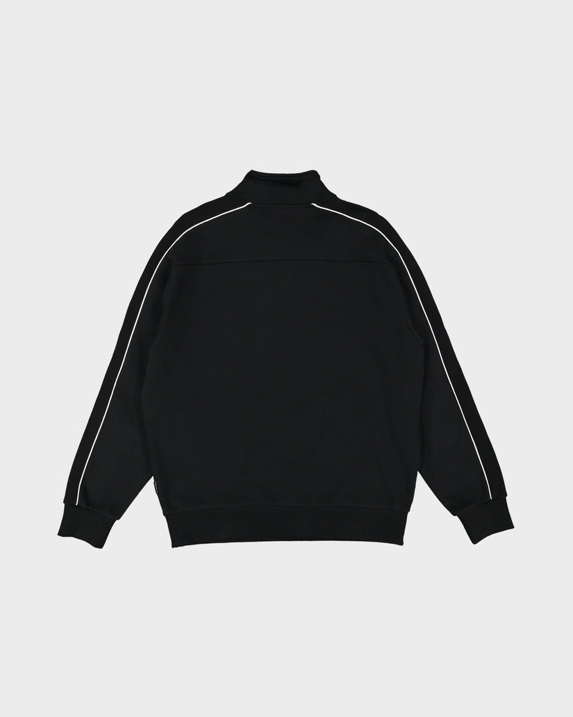 Mens Spec Panelled 1/4 Zip Mock Neck Fleece Top