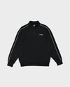 Mens Spec Panelled 1/4 Zip Mock Neck Fleece Top