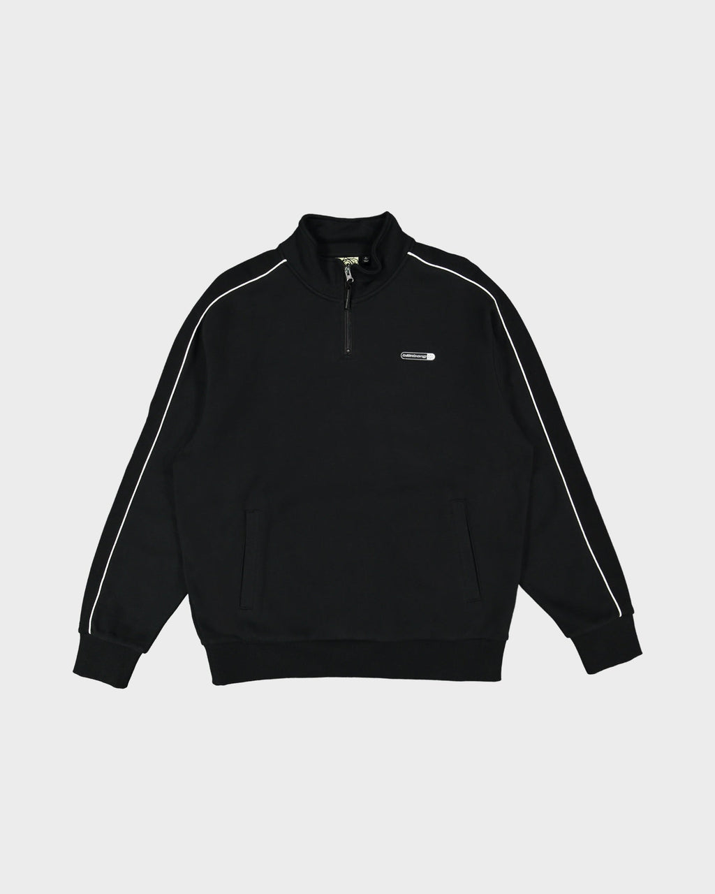 Mens Spec Panelled 1/4 Zip Mock Neck Fleece Top