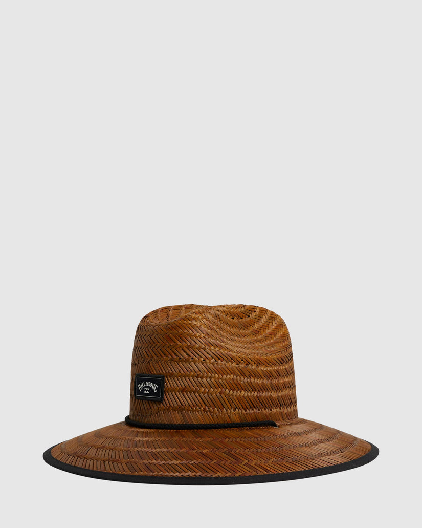 Mens Tides Print Straw Hat