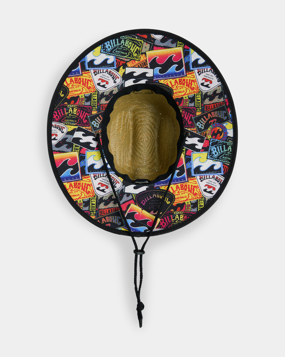 Mens Tides Print Straw Hat