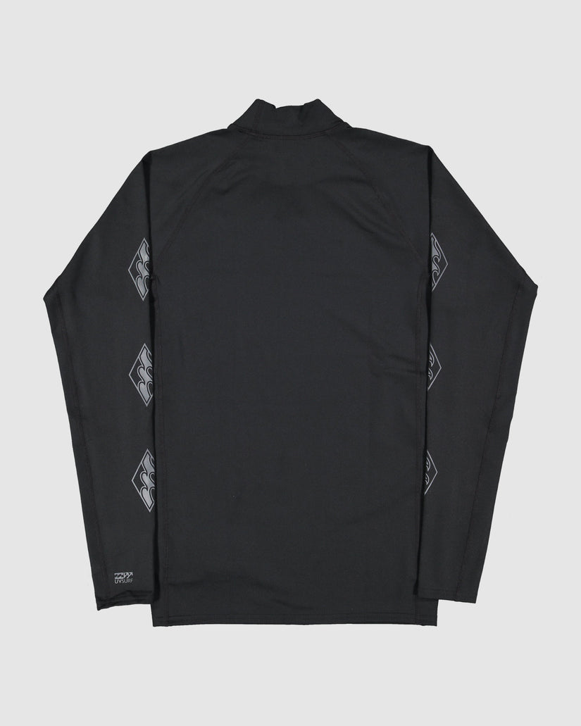 Mens Contrast Performance Fit Long Sleeve Rash Vest