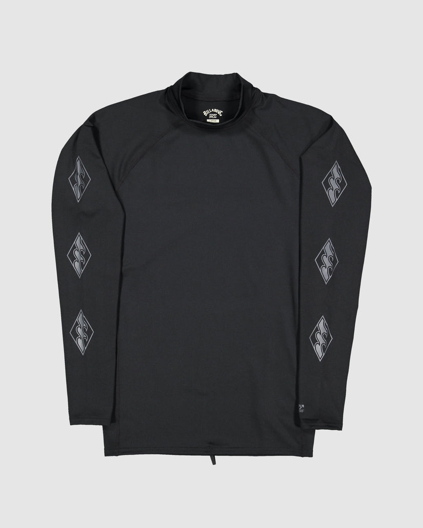 Mens Contrast Performance Fit Long Sleeve Rash Vest