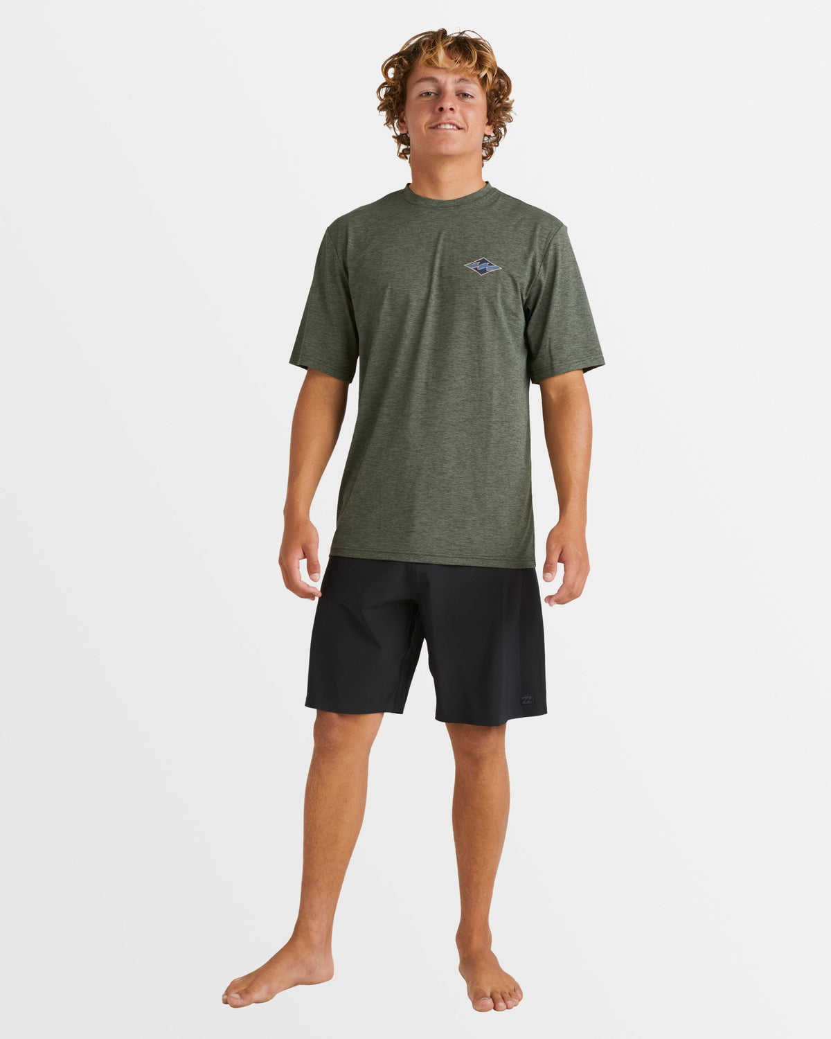 Mens Diamond Shoreline Rash Vest