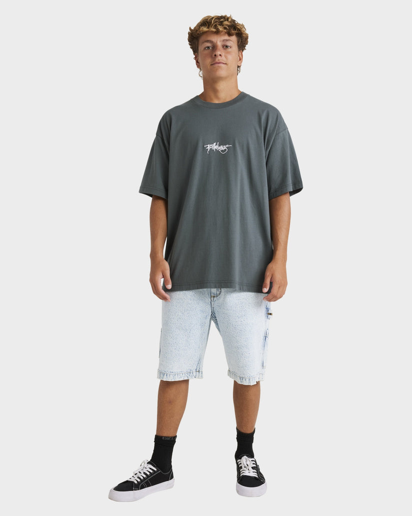 Mens Bad Dog Workwear Denim Shorts