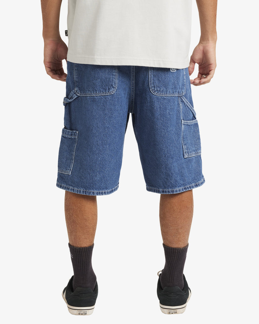 Mens Bad Dog Workwear Denim Shorts