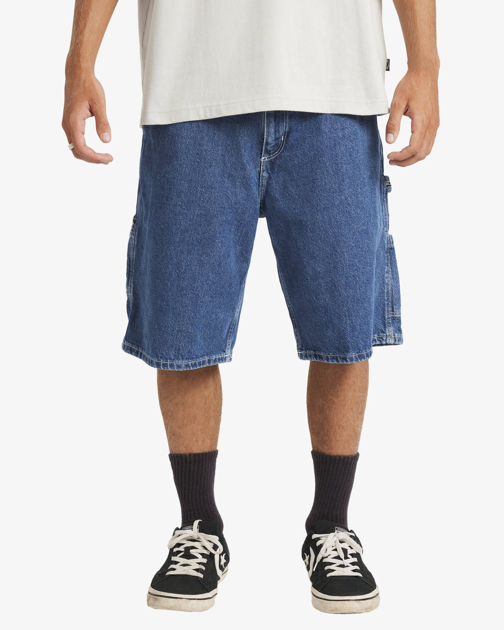 Mens Bad Dog Workwear Denim Shorts