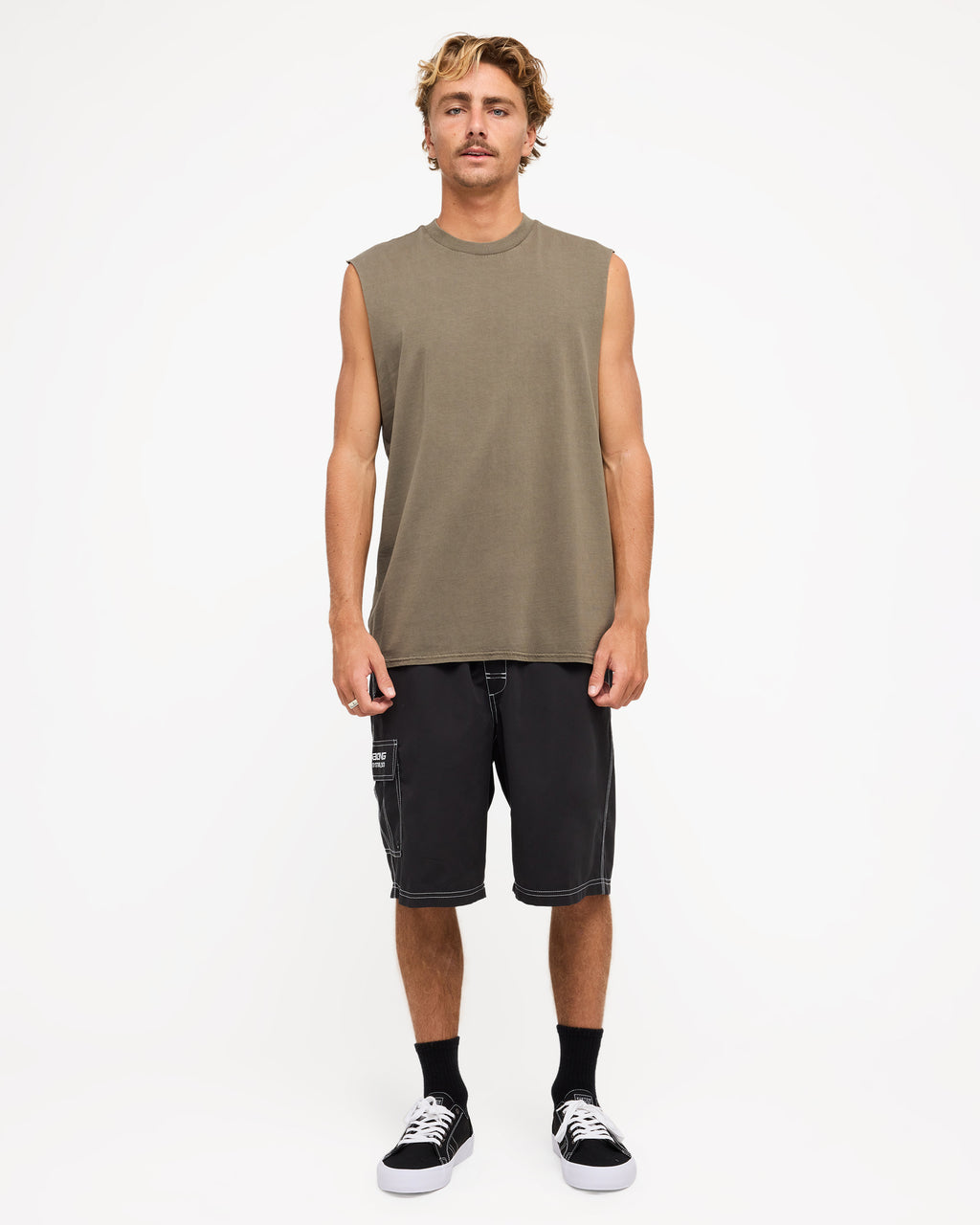 Mens Premium Wave Wash Muscle Top