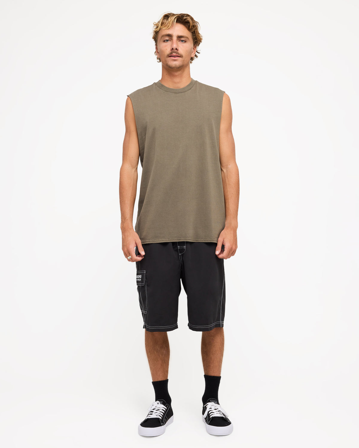 Mens Premium Wave Wash Muscle Top