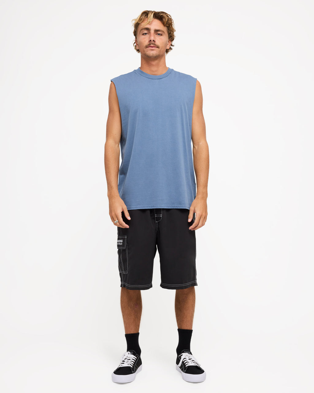 Mens Premium Wave Wash Muscle Top