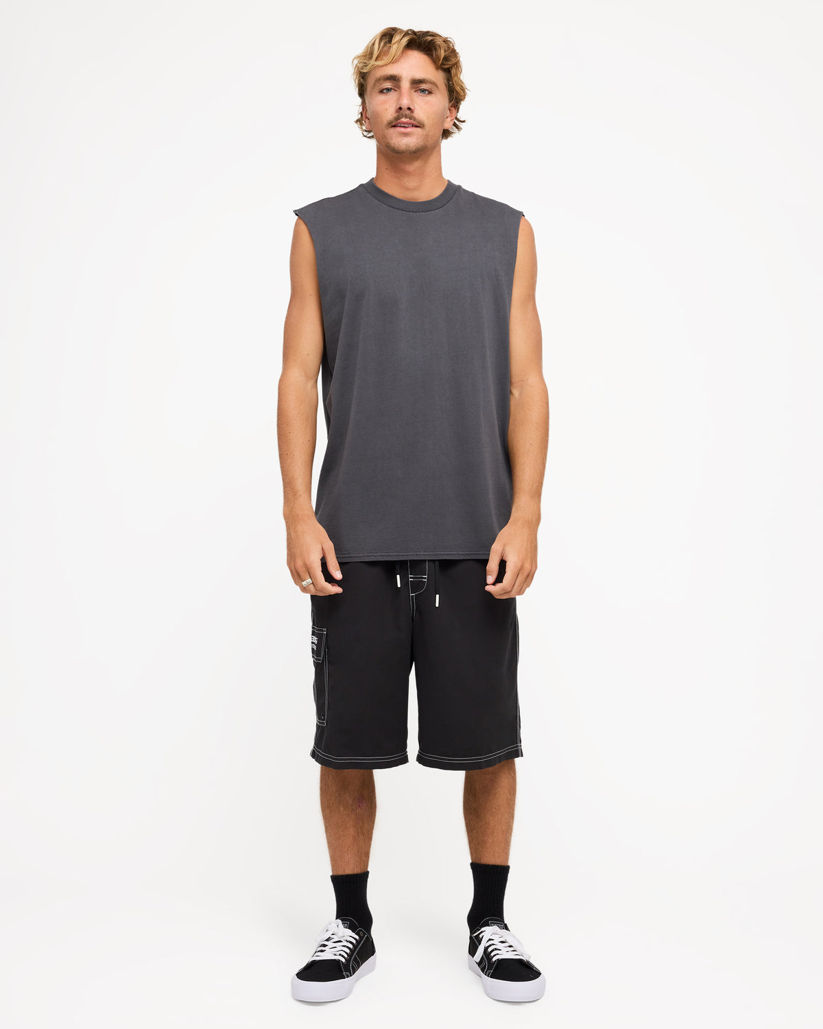 Mens Premium Wave Wash Muscle Top