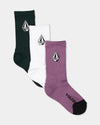 Boys 8-16 Full Stone 3 Pack Socks