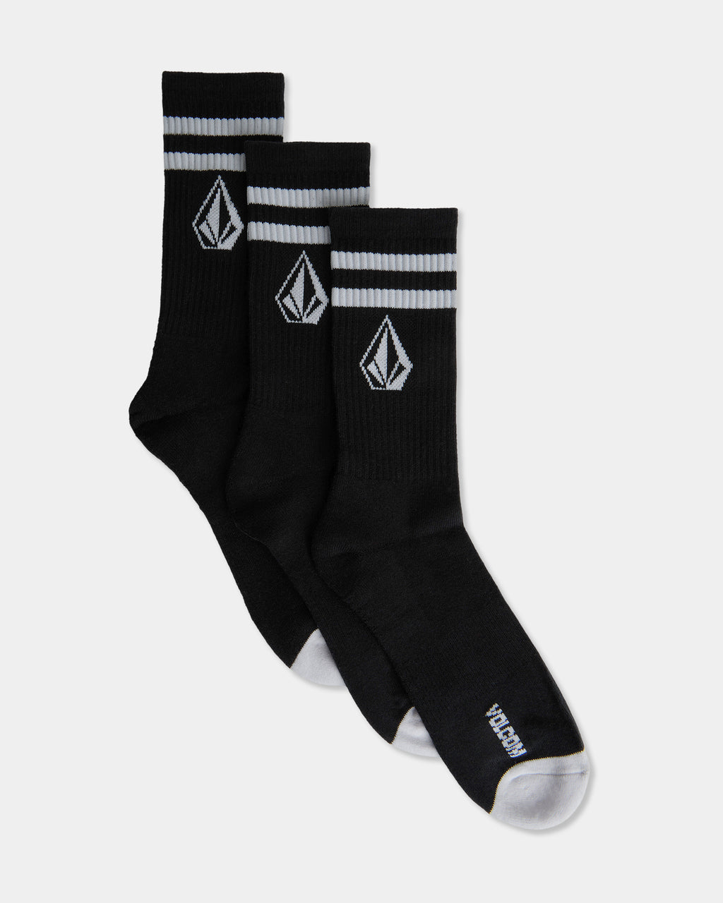 Mens Retro Stone 3 Pack Crew Socks