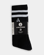 Mens Retro Stone 3 Pack Crew Socks
