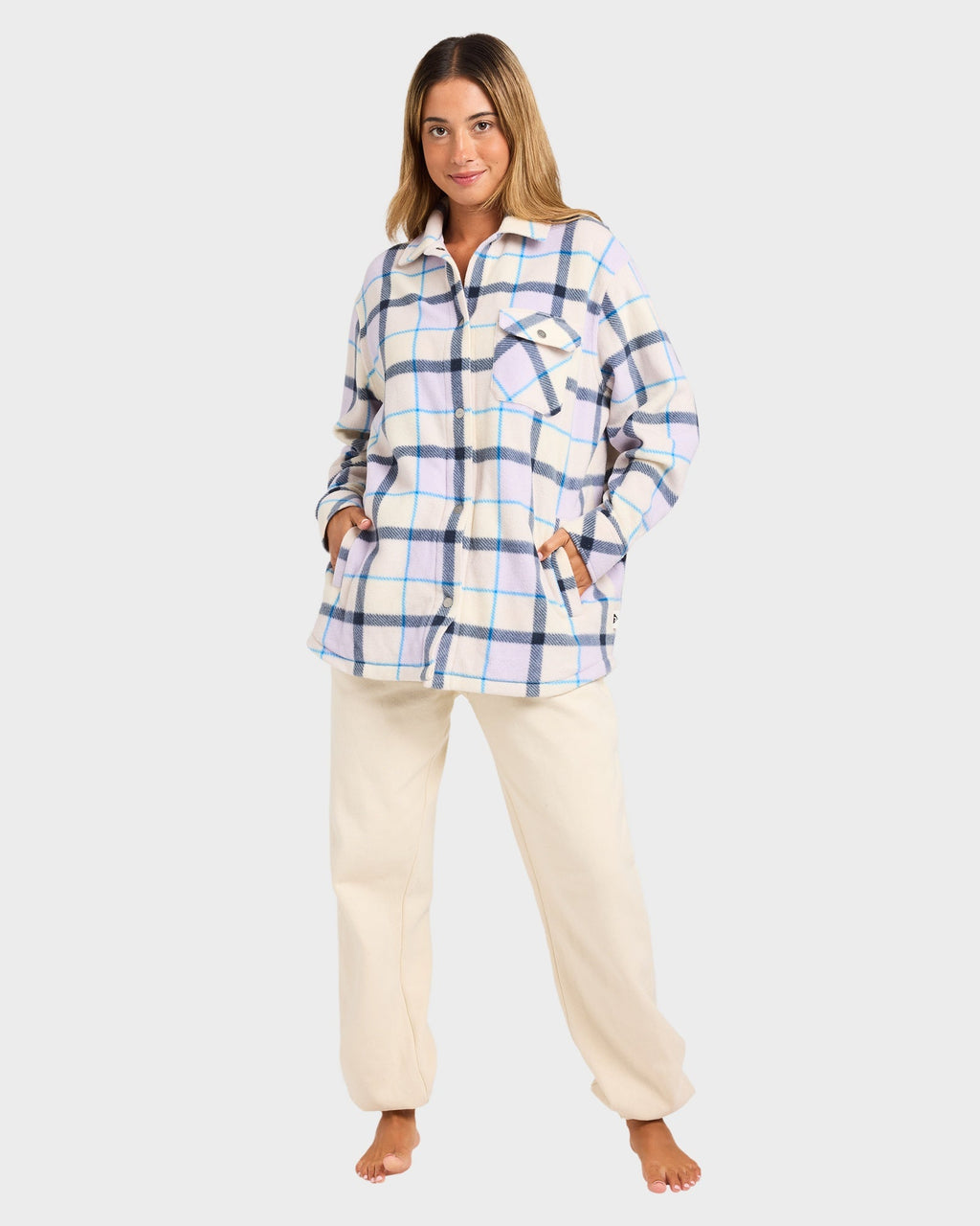 Womens Camp Queen Polar Fleece Long Sleeve Shirt