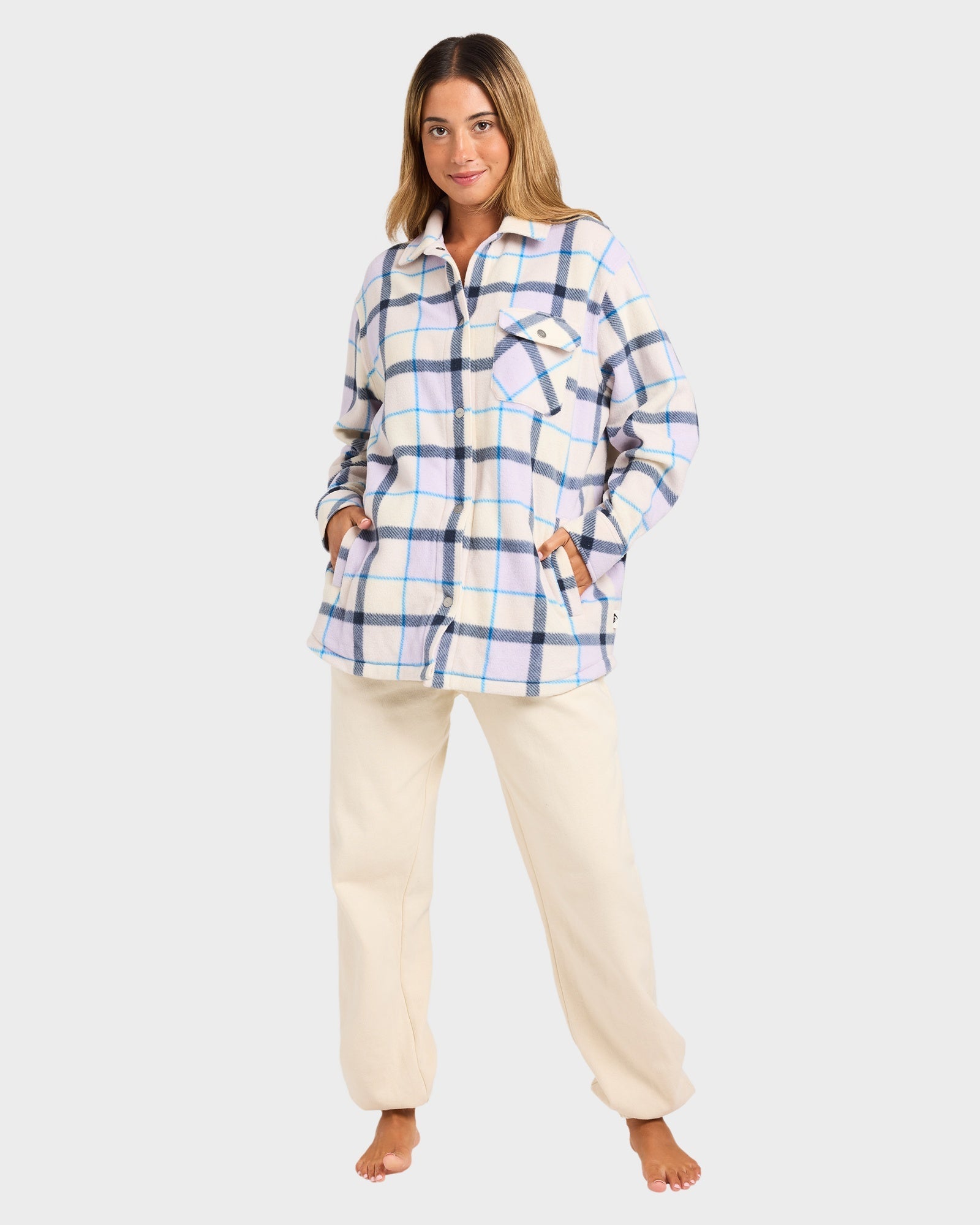 Womens Camp Queen Polar Fleece Long Sleeve Shirt