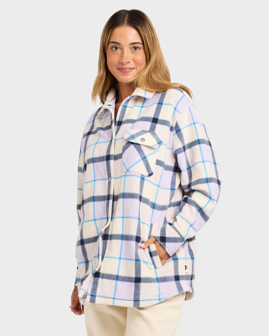 Womens Camp Queen Polar Fleece Long Sleeve Shirt