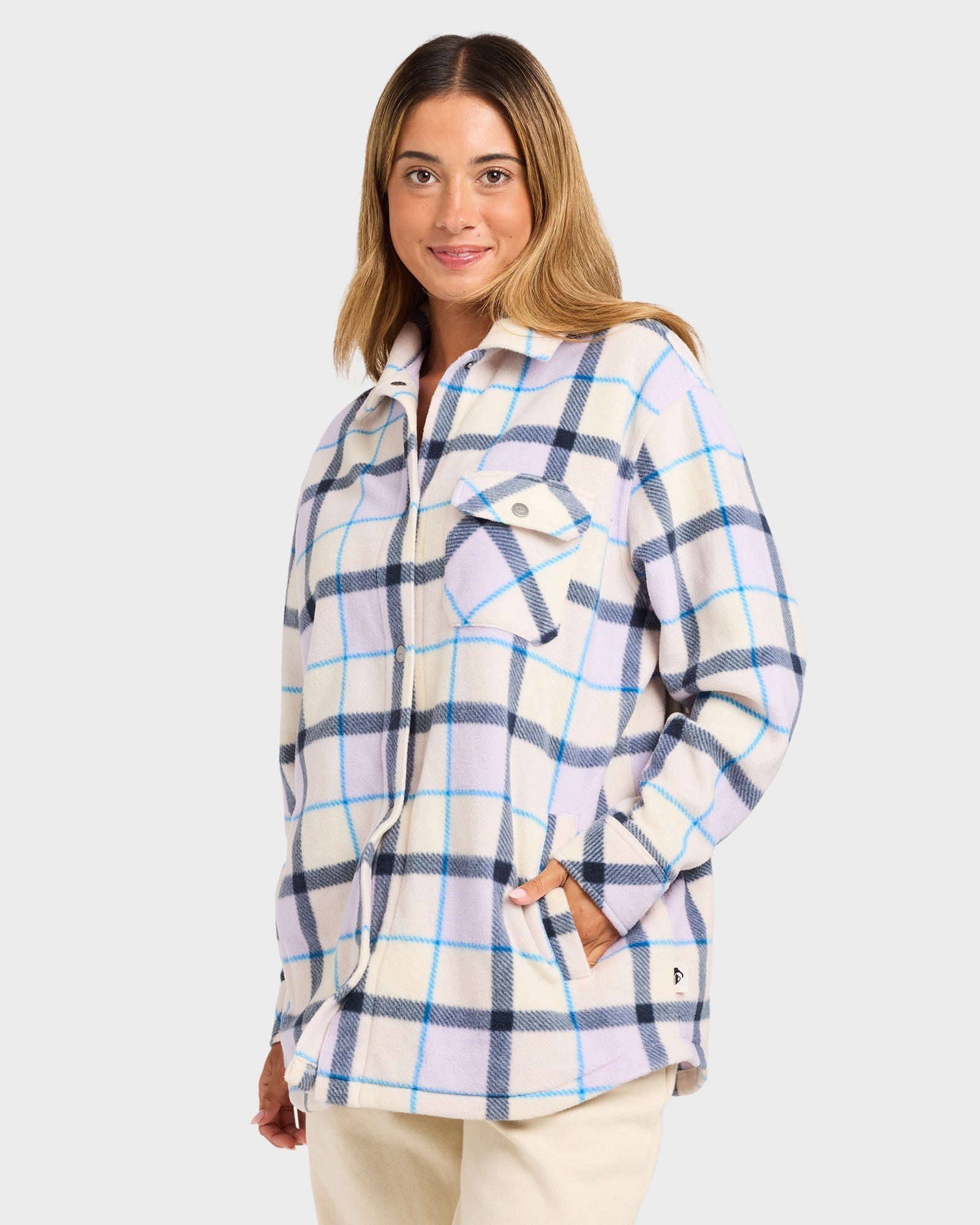 Womens Camp Queen Polar Fleece Long Sleeve Shirt