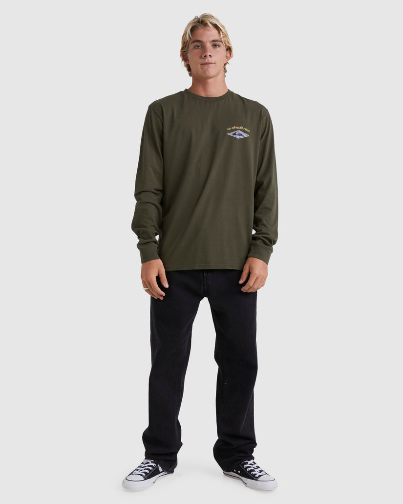 Mens Diamond Long Sleeve T-Shirt
