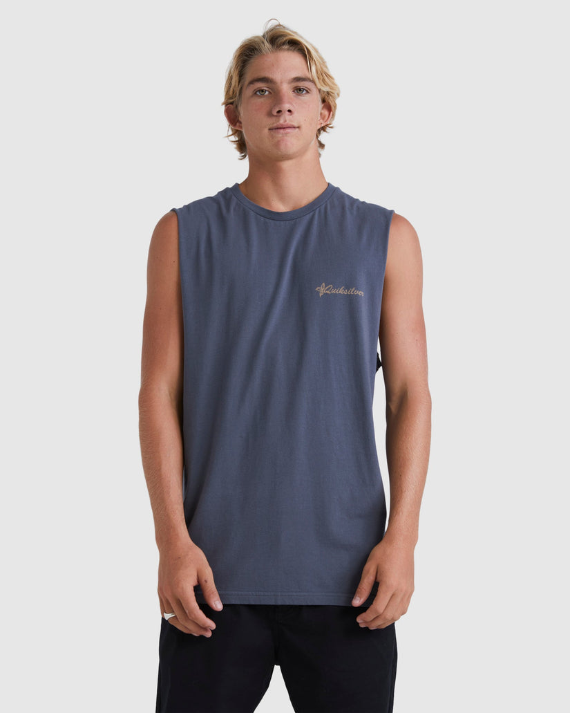 Mens Tropical Horizon Sleeveless Muscle T-Shirt