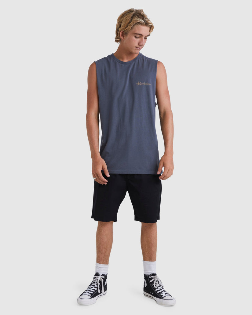 Mens Tropical Horizon Sleeveless Muscle T-Shirt