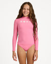 Girls 8-16 Heater Long Sleeve Rashguard