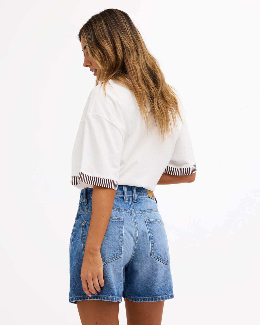 Womens Morning Splendour Mid Denim Shorts