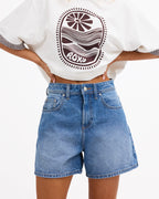 Womens Morning Splendour Mid Denim Shorts